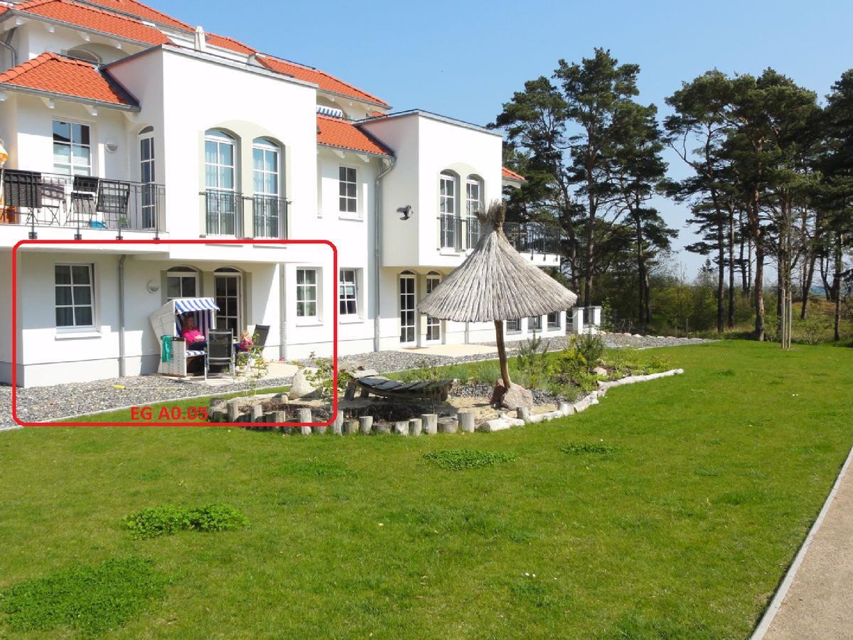 3 Zimmer Ferienwohnung Haus Meeresblick Mit Meerblick A005 Mit Suedterrasse Und Strandkorb Baabe Ngoại thất bức ảnh